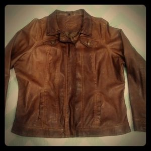 Vintage Leather brown jacket